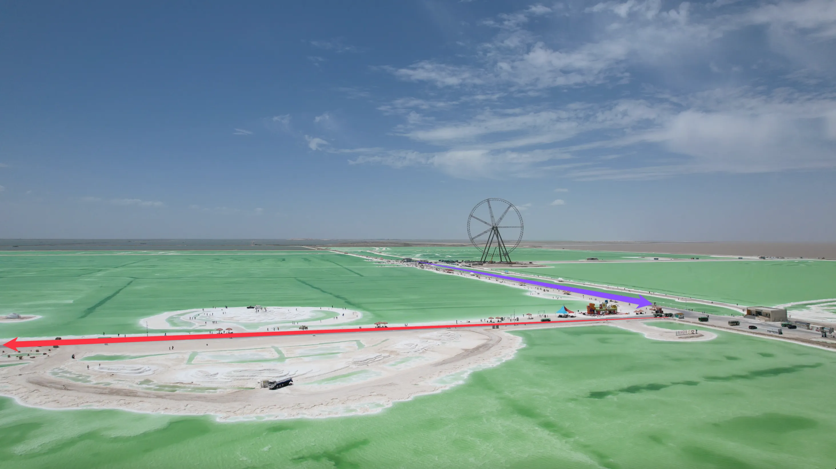 察尔汗盐湖游览路线