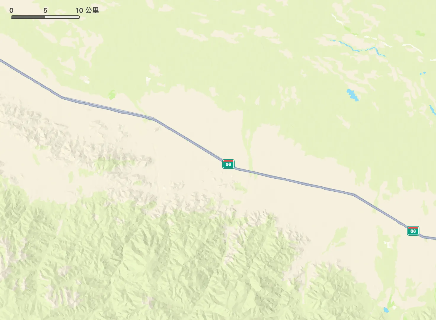 G6 高速的笔直道路